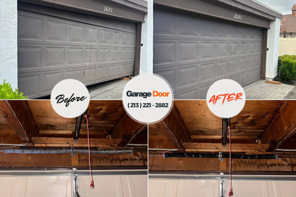 Before and after: garage door repair 55331